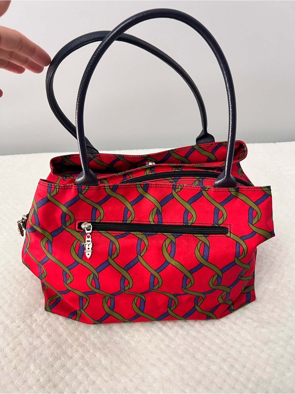 Vintage Roberta di Camerino Red Patterned Tote